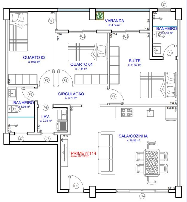 Apartamento para Venda, em Marechal C�ndido Rondon, bairro Centro, 3 dormit�rios, 1 banheiro, 1 su�te